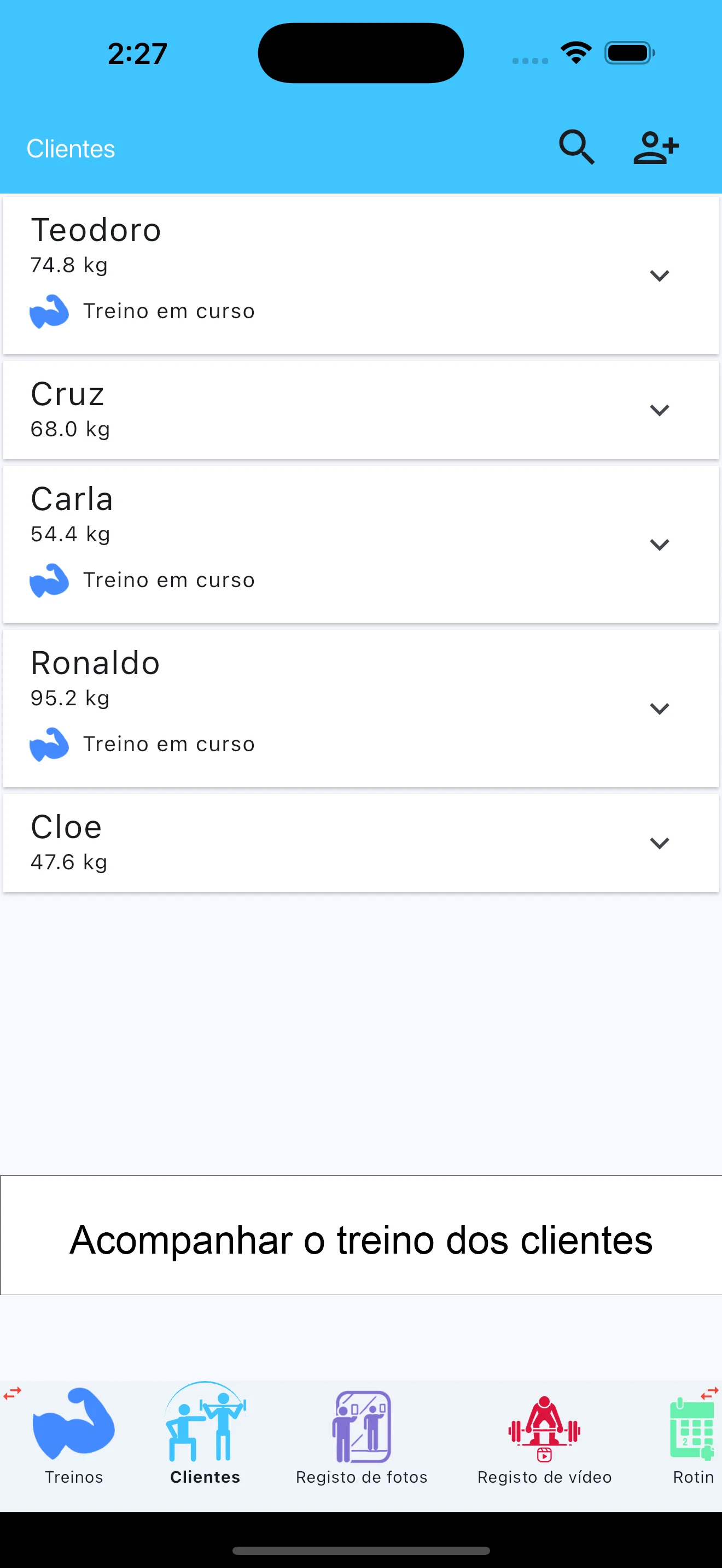 Captura de tela do iPhone