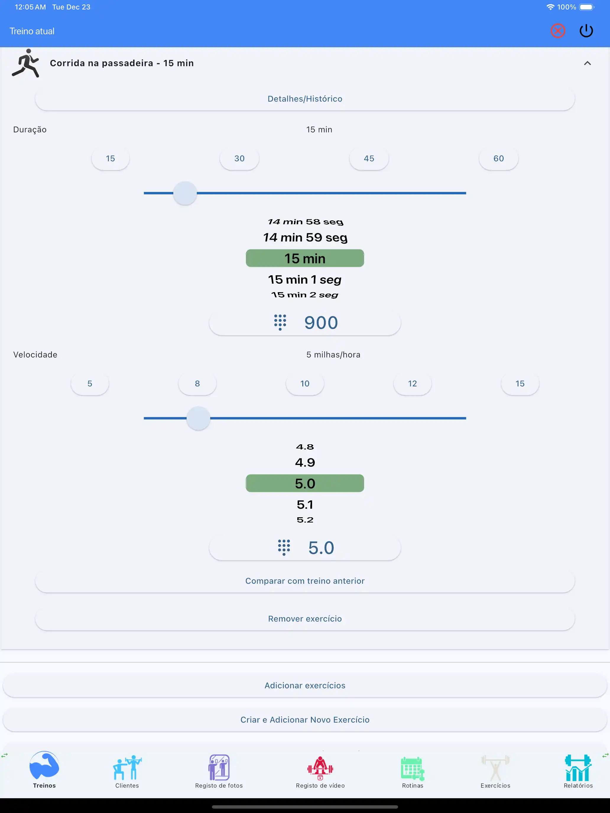 Tablet iPad para rastreamento de resistência cardiovascular