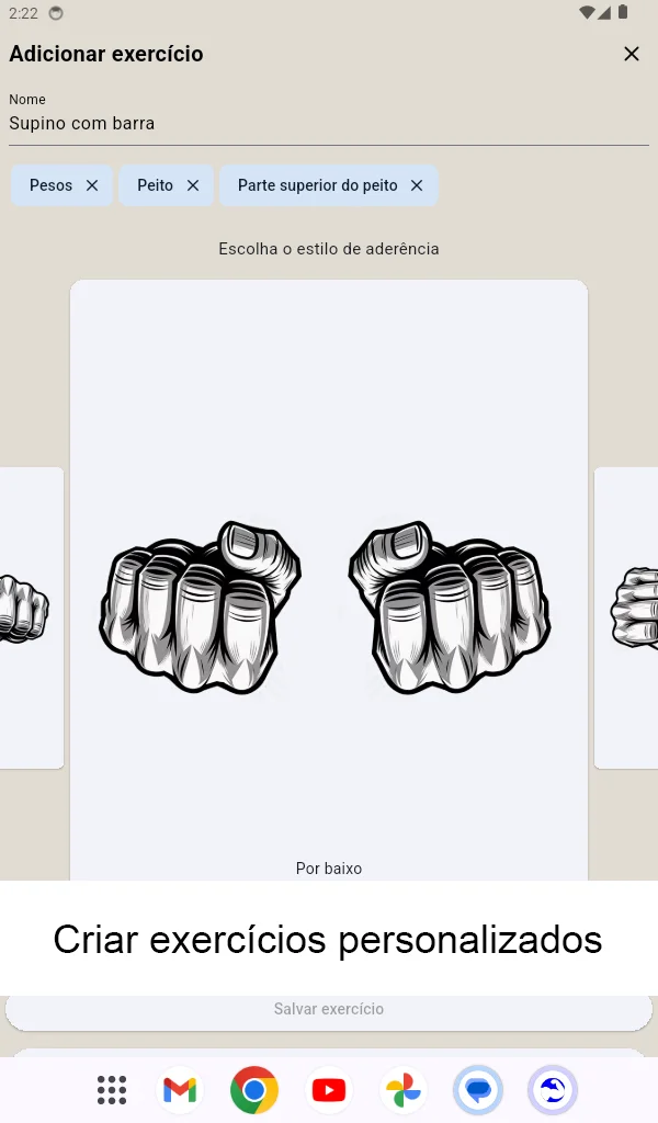 Captura de tela do tablet