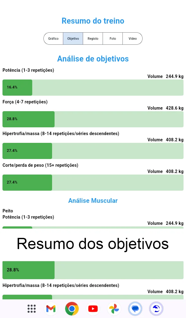 Captura de tela do tablet