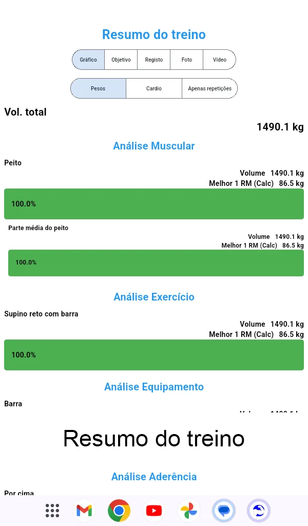 Captura de tela do tablet