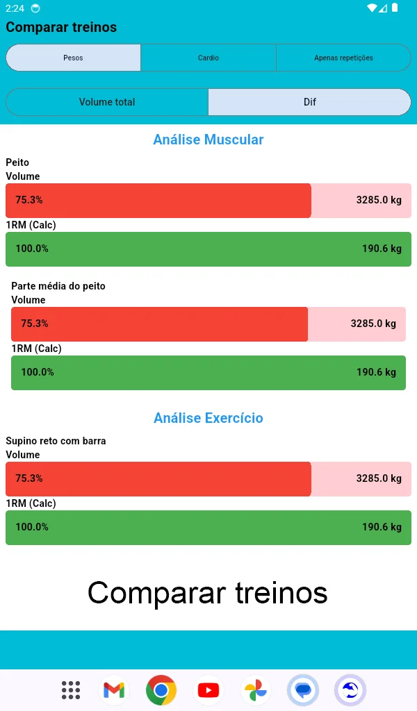 Captura de tela do tablet