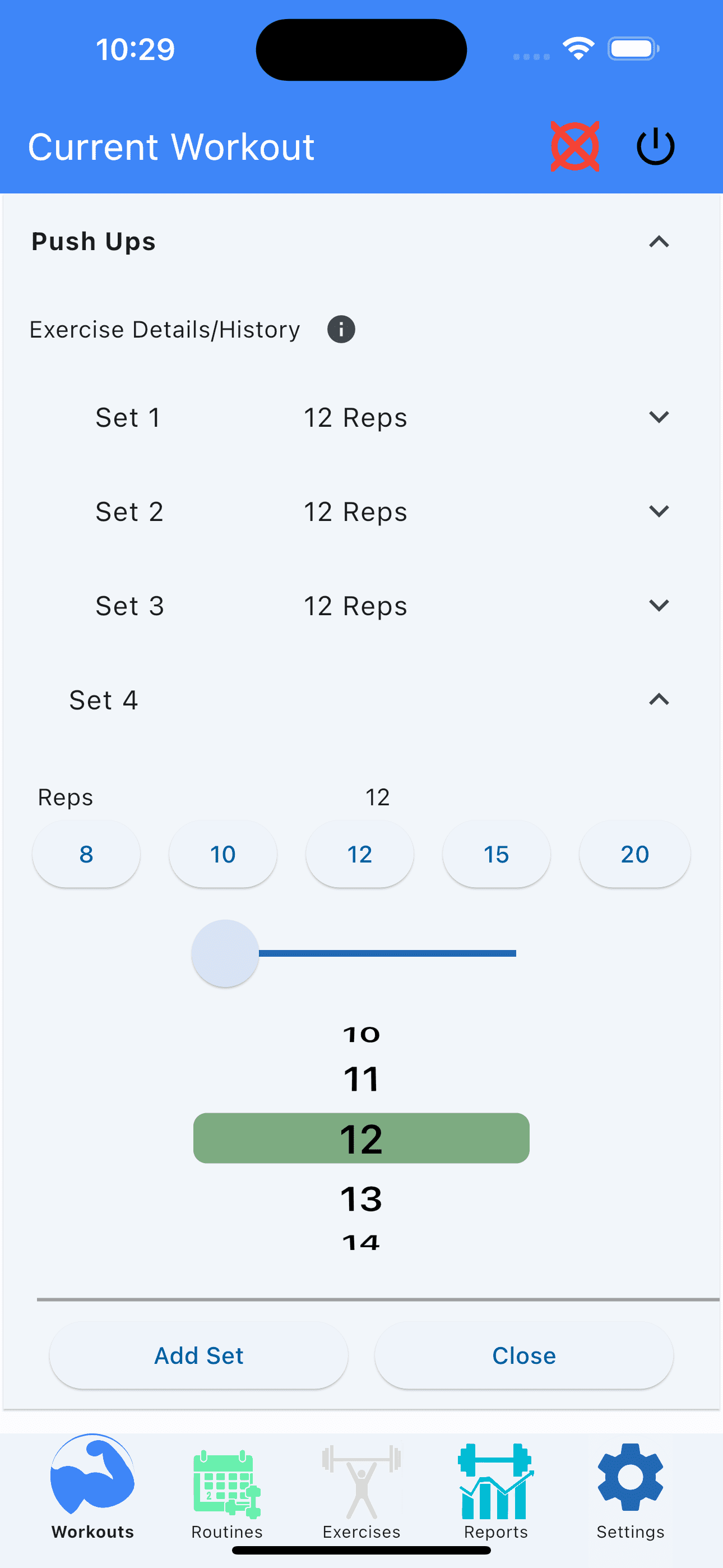 Reps only crossfit calisthenics tracking phone