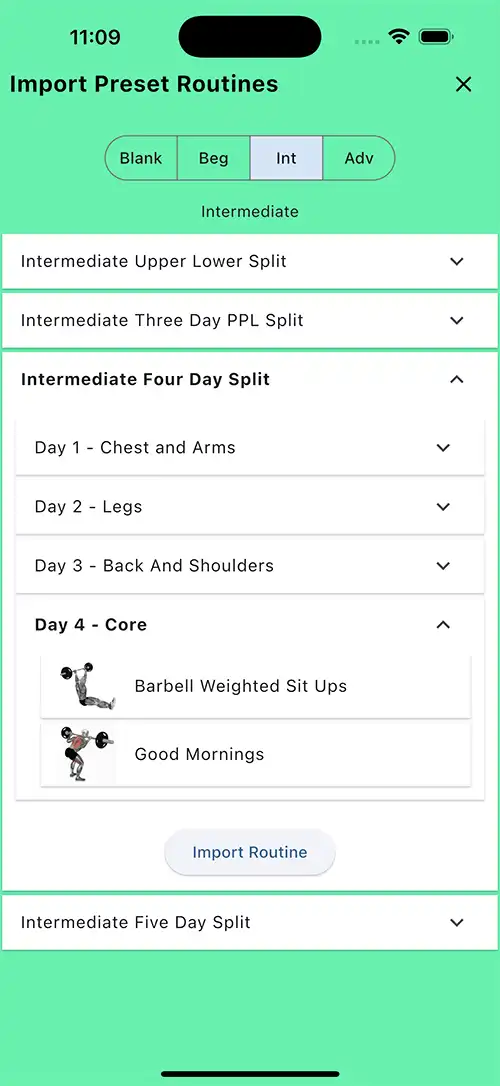 Intermediate Four Day Split Day 4 Core
