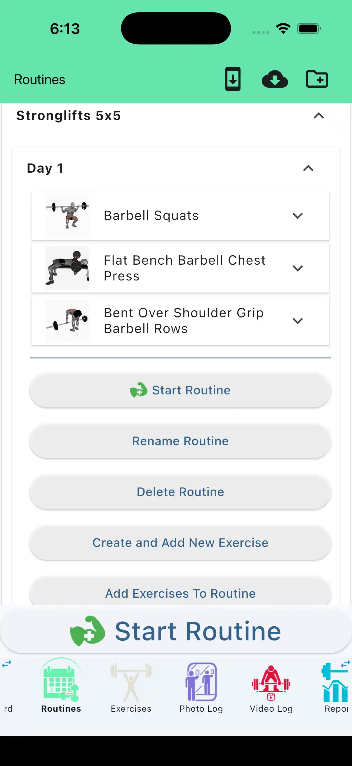 Stronglifts 5x5 Day 1
